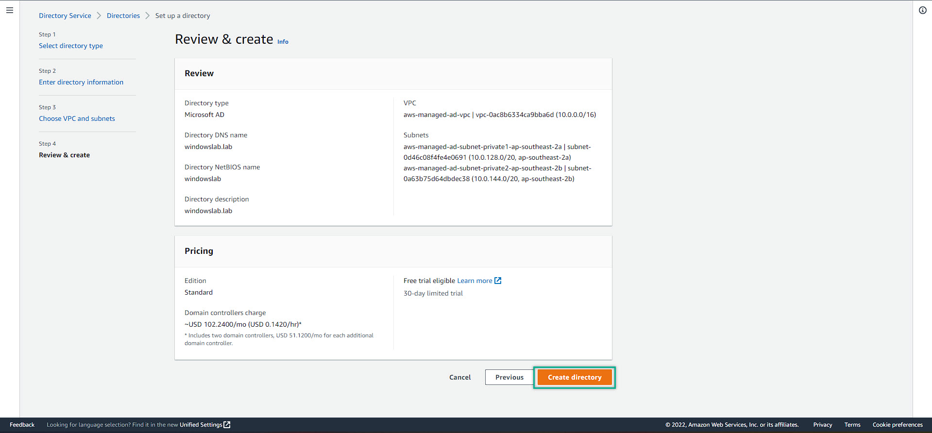 setup directory
